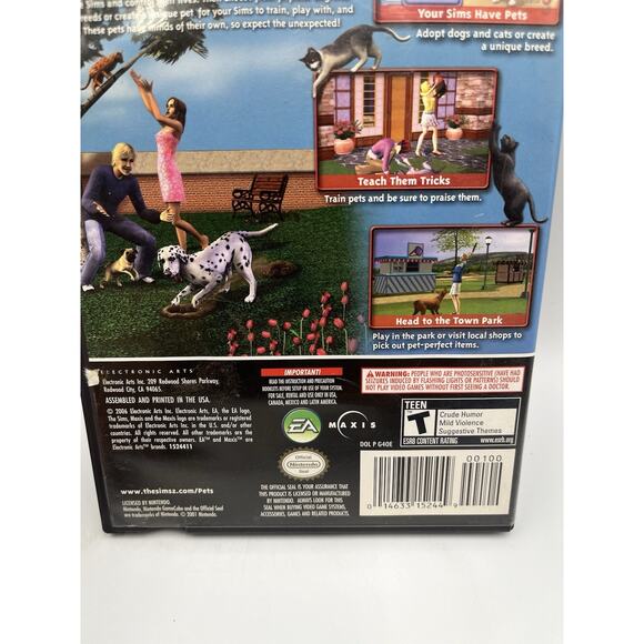 Sims 2: Pets (Nintendo GameCube, 2006) Complete In Box Tested - Picture 3 of 8
